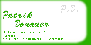 patrik donauer business card